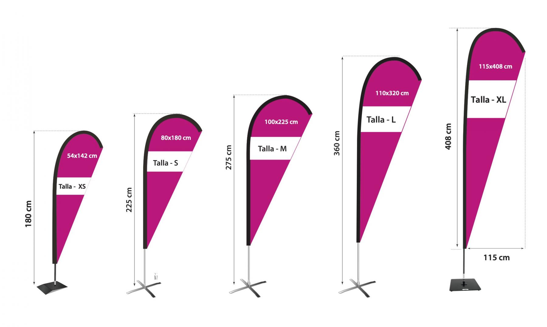 Tamaños Fly Banner GOTA